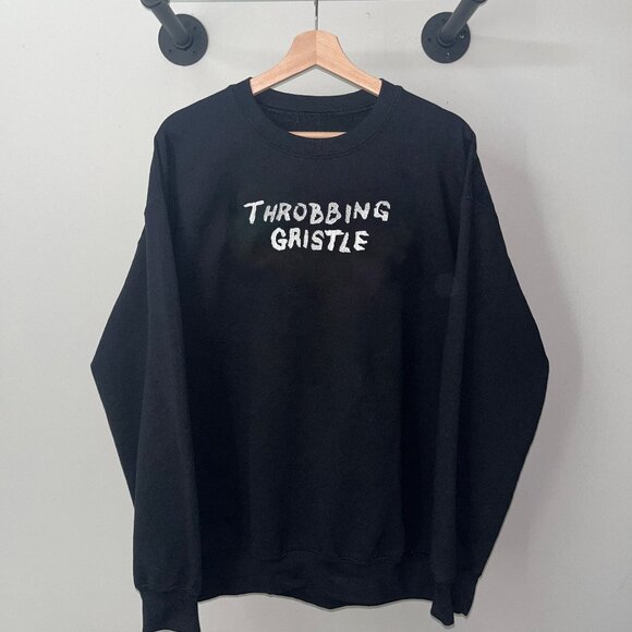 Black White Tysondog Heavy Metal Rock Band Music Crewneck Sweatshirt - Picture 1 of 2